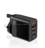 45W UK Plug  USB C Quick Charging Power Adapter 45W USB Type c PD Charger With LCD Display QC3.0 Fast Charge