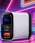 65W 3 Ports Type-c Fast Charger With Led Display USB Type C PD Wall Charger USB-C Quick Charging 3.0 Mobile Phone Travel Adapter - Image 3