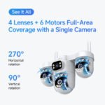 Starcam 12000mAh Battery 12MP 4G Solar Security Camera Quad Lens, 6-Motor PTZ Auto-Tracking,  & Color Night Vision - Image 4