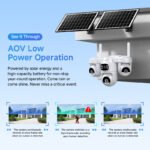 Starcam 12000mAh Battery 12MP 4G Solar Security Camera Quad Lens, 6-Motor PTZ Auto-Tracking,  & Color Night Vision - Image 3