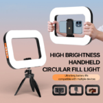 Rechargeable Selfie Light Kit Handheld LED Mobile Video Stabilizer Fill Lighting Lights