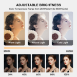 Rechargeable Selfie Light Kit Handheld LED Mobile Video Stabilizer Fill Lighting Lights - Image 2
