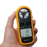 Handheld Digital Anemometer 0-30m/s Wind Speed Meter -10 ~ 45C Temperature Tester Anemometro with LCD Backlight Display
