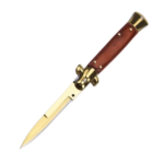 Italian Wooden Handle Knife Folding Outdoor Tactical Long Knives