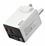65W  3 Pin UK Foldable Plug USB Type C Fast Charger GaN Fast Charging Built-in Retractable Type-c Cable USB-C PD Quick Charge - Image 4