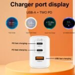 90W  UK Plug Fast Charger USB Type C Charger Quick Charge 3.0 90W Mobile Phone Charge USB-C Adapter for Samsung/Xiaomi