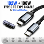 102W Magnetic Surface Charging Cable + 100W USB-C PD Fast Charge Cable