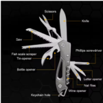 Swiss Army Knife for Outdoor Camping, Multipurpose Tool, Bottle Opener, Portable Folding Knife, Scissors, Saw, Military Pocket Knife - Image 2