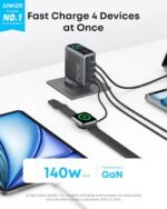 Anker Zolo 140W Max 4-Port GaN Charging Blocks,Smart Display for MacBook Charger | Fast Charger USB C Power Adapter with Touch Controls for Macbook Pro,iPad,iPhone 17/16 Series - Image 5