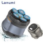 Lanumi 372 New 6D IPX6 Waterproof Electric Shaver 7000RPM Magnetic Blade Fast Shaving for Bald Men for Hotel Use