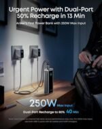 Anker Prime Power Bank, 26,250mAh 3-Port Portable Charger with 300W Max Output, Two-Way Charging, TSA-Approved, App Control,