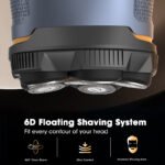 Lanumi 372 New 6D IPX6 Waterproof Electric Shaver 7000RPM Magnetic Blade Fast Shaving for Bald Men for Hotel Use - Image 7