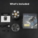 Lanumi 372 New 6D IPX6 Waterproof Electric Shaver 7000RPM Magnetic Blade Fast Shaving for Bald Men for Hotel Use - Image 4
