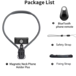 TELESIN Neck Mount Phone Clip 360° Rotation POV Phone Hold for Iphone 15 14 13 12 11 10 SAMSUNG HUAWEI XIAOMI Phone Accessories
