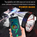 Super Bright Headlamp Type-C USB Rechargeable 3 Light Modes LED Waterproof Motion Sensor Headlight for Camping Hiking Outdoor - Image 2