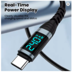240W 0.5m Type C to Type C Super Charge Digital Display Cable - Image 2