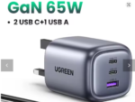 UGREEN UK Plug GaN 65W Fast Charger QC 4.0 3.0 - Image 3