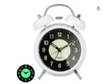 Honey time twin Bells Alarm Clock Silent Non Ticking Quartz Metal Retro Mini Two Double Large Squid Digital Sunrise Kids Game Mirror Smart