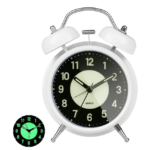 Honey time twin Bells Alarm Clock Silent Non Ticking Quartz Metal Retro Mini Two Double Large Squid Digital Sunrise Kids Game Mirror Smart