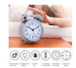 Super Loud Digital Alarm Clock with Led Mirror Smart Dual Bell Alarm Clock Digit Led Clock for Bedroom - Image 2