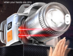 Motion Sensor Headlamp Type-C Zoomable 3600mAh Digital Display White Laser 30W LED Outdoor Hiking Headlight Induction Head Lamp - Image 3