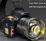 Motion Sensor Headlamp Type-C Zoomable 3600mAh Digital Display White Laser 30W LED Outdoor Hiking Headlight Induction Head Lamp - Image 2