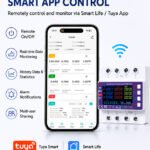 RMshebei 100A WiFi Smart Three Phase Energy Meter with Adjustable Protection DIN Rail Power Monitoring Meter Tuya APP