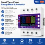 RMshebei 100A WiFi Smart Three Phase Energy Meter with Adjustable Protection DIN Rail Power Monitoring Meter Tuya APP - Image 2