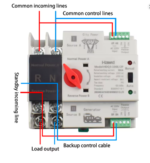 Single Phase Din Rail 2P 125A AC 220V  ATS Dual Power Automatic Transfer Electrical Selector Switches Uninterrupted Power