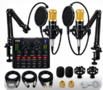 Professional OEM V8S+BM800 Audio Mixer Microphone Set – Live Streaming & Recording Kit