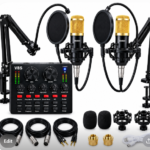 Professional OEM V8S+BM800 Audio Mixer Microphone Set – Live Streaming & Recording Kit