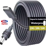 10 meters  Starlink Mini DC Power Cable 20V 5A PD 100W USB C to DC 5521 Cord Outdoor Waterproof USB Type C to DC Power Cable