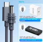 10 meters  Starlink Mini DC Power Cable 20V 5A PD 100W USB C to DC 5521 Cord Outdoor Waterproof USB Type C to DC Power Cable - Image 2