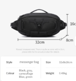 Ozuko 9825 Fanny Pack Small Shoulder Sling Bag Purse Bag Casual Handbag Adjustable Strap for Daily Carry Men Cross Bag - Image 4