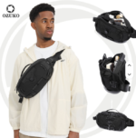 Ozuko 9825 Fanny Pack Small Shoulder Sling Bag Purse Bag Casual Handbag Adjustable Strap for Daily Carry Men Cross Bag - Image 3