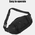 Ozuko 9934 Men's Waterproof Multi-Pocket Waist Bag, Dual-use Crossbody Pack for Cycling, Outdoor & Urban Daily Use