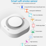 FY876 Tuya Wi-Fi Smoke Detector | Smart Life Notification & Interconnected Fire Alarm | Wireless Smoke Sensor for Home Safety