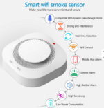 FY876 Tuya Wi-Fi Smoke Detector | Smart Life Notification & Interconnected Fire Alarm | Wireless Smoke Sensor for Home Safety