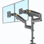 H180 Adjustable Dual Monitor Arms and Desktop Computer Monitor Stand Lifter Full Motion Display Stand