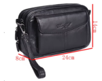 Men Clutch Bag Long Wallet Purse Genuine Leather 6.4 Inch Mobile Cell Phone Case Pocket Business Cowhide Male Handy Wrist Bag - Image 3