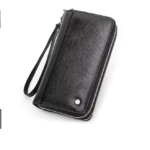 Contact'S Genuine Leather Men's Wallet Clutch Bag Card Holder Long Wallets Double Zipper Large Capacity Vintage Male Purses