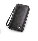 Contact'S Genuine Leather Men's Wallet Clutch Bag Card Holder Long Wallets Double Zipper Large Capacity Vintage Male Purses
