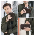 Contact'S Genuine Leather Men's Wallet Clutch Bag Card Holder Long Wallets Double Zipper Large Capacity Vintage Male Purses - Image 4
